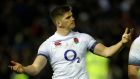   England’s Owen Farrell clashed with Scottish players before the game. Photograph: Reuters