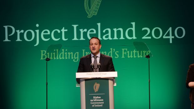 Taoiseach Leo Varadkar launching Project Ireland 2040 at Sligo’s Institute of Technology. Photograph: Alan Betson