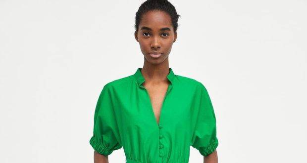 A kelly green Zara dress to dye for 