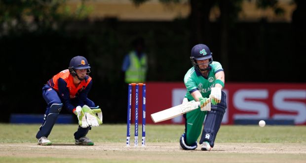 Andrew Balbirnie top scored with 68 in Harare. Photograph: Cricket Ireland