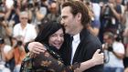 “It was a different direction for myself and Joaquin as well,” director Lynne Ramsay with Joaquin Phoenix. Photograph: Guillaume Horcajuelo/ EPA/ REX/Shutterstock 