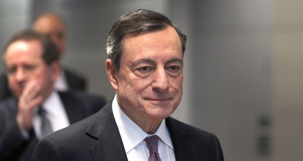 Mario Draghi, president of the European Central Bank. A key indicator for the ECB is wage increases and a deal last month between German union IG Metall and employers for a 4.3 per cent rise over 27 months will have been seen as some evidence of a return to normal earnings growth.