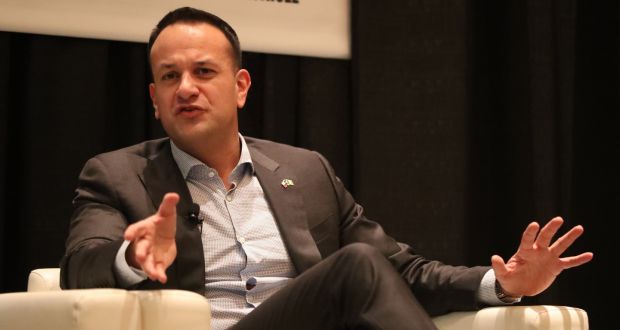Taoiseach Leo Varadkar is interviewed by Evan Smith, CEO of Texas Tribune at the SXSW festival in Austin Texas. Photograph: Niall Carson/PA Wire