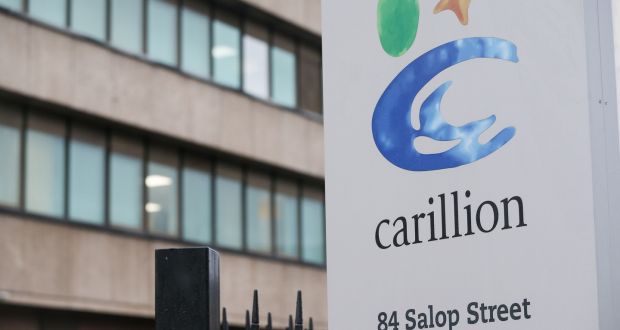 The report has been published in the wake of the collapse in the UK of outsourcing group Carillion and scandals in other countries, such as with Dealz owner Steinhoff, in South Africa. Photograph: Aaron Chown/PA Wire