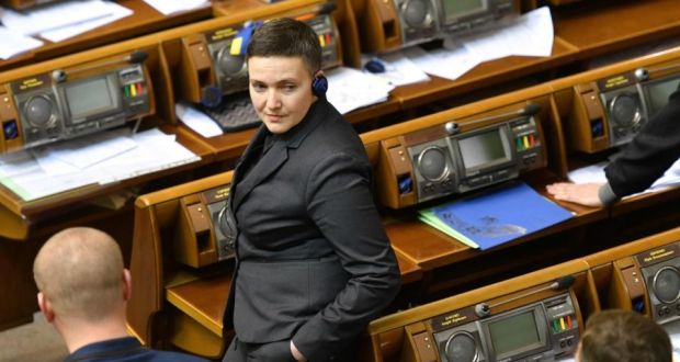 Nadezhda Savchenko says accusations that she plotted to blow up Kiev’s parliament and massacre its deputies are politically motivated. Photograph: Genya Savilov/AFP/Getty Images
