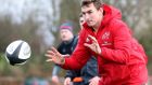 Tommy O’Donnell: “They [Scarlets] can score from anywhere as we’ve seen with the two games with them last season, we’ll have to be on the ball. .” Photograph: Oisín Keniry/Inpho 