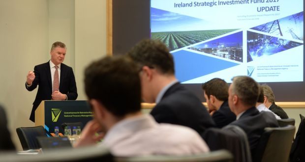  NTMA chief executive Conor O’Kelly: cautioned that national debt remained high and that the State was “still a very leveraged country”. Photograph: Dara Mac Dónaill 