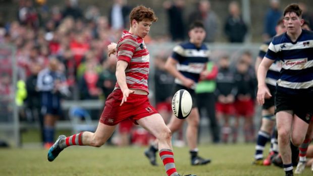Intelligent play: Ben Healy of Glenstal in the Munster Schools Senior Cup semi-final. Photograph: Ryan Byrne/Inpho