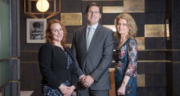 From left, Ann Henry,  Richard Foley,  both from  Pinsent Masons, with Mary Buckley, executive director of the  IDA, at the opening of  the Pinsent Masons Dublin office at Windmill Lane. Photograph:  Mark Harrison