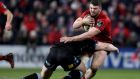 How Munster’s Sam Arnold fares againstScarlets’ Scott Williams will be worth watching. Photograph: Tommy Dickson/Inpho 