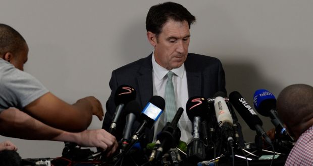  James Sutherland the Cricket Australia CEO during the Australian press conference in Johannesburg on Tuesday. Photograph: Getty Images