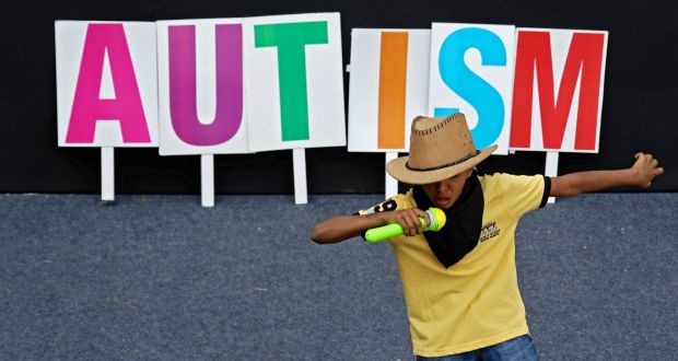 A child with autism performs during an event on the eve of ‘World Autism Awareness Day’ in Bangalore, India.