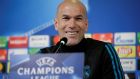 Zinezine Zidane: “This has nothing to do with what happened ten months ago,” daid Real Madrid’s manager.  Photograph: Max Rossi/Reuters