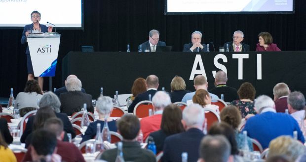 Delegates attending the ASTI Annual Convention in Cork heard the move to waive penalties for any former members who now wished to rejoin was “a wise decision” and “in our best interests”. Photograph: Gerard McCarthy 