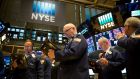 The New York Stock Exchange  on Friday: US stocks fell and treasuries rose as investors assessed the latest threat to the global trade order and a disappointing jobs report. Photograph: Michael Nagle/Bloomberg
