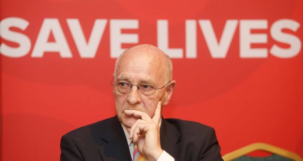  Prof Eamon McGuinness,   former chairman of the Institute of Obstetricians and Gynaecologists, at a Save the Eighth press conference in  Dublin. Photograph:  Leah Farrell/RollingNews.ie