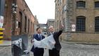 Oliver Loomes and Colin O’Brien of Diageo consider a new urban quarter at  St James’s Gate in the Liberties. Photograph: Dara Mac Dónaill