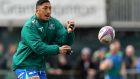  Bundee Aki is in the Connacht team for Friday night’s match. Photograph: Tommy Dickson/Inpho