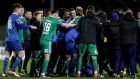 Waterford and Cork City players were involved in a brawl in the latter stages of the SSE Airtricity League game at the RSC. Two players from each side have received suspensions of between three and six matches. Photograph: Laszlo Geczo/Inpho 