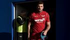 Scarlets forward Tadhg Beirne  makes his way to the field prior to the Pro14 match against Leinster  at the RDS Arena in Dublin in February 2018. Photograph: Seb Daly/Sportsfile via Getty Images