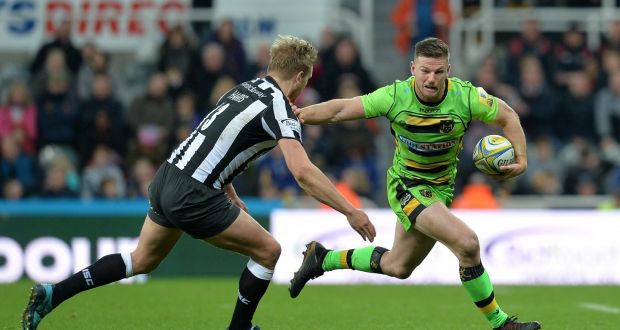 Northampton’s Australian international Rob Horne has been forced to retire from the game at 28 after suffering  nerve damage to his right arm in a tackle during a game against Leicester last weekend. Photograph:  Mark Runnacles/Getty Images