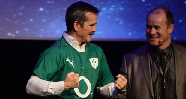Astronaut Chris Hadfield and Frankie Sheahan at the Pendulum Summit in Dublin in 2014. Photograph: Alan Betson