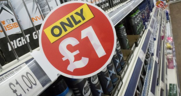  Poundworld in Bristol, England: by Friday afternoon, sterling had slumped 0.9 per cent versus the euro to £1.138. Photograph: Matt Cardy/Getty Images