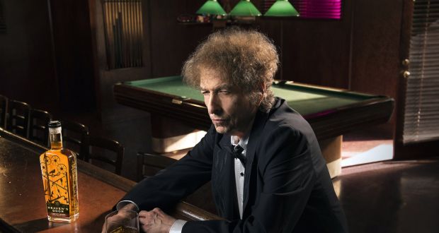 Bob Dylan in a promotional photo for his Heaven’s Door whiskey. Photograph: John Shearer/New York Times
