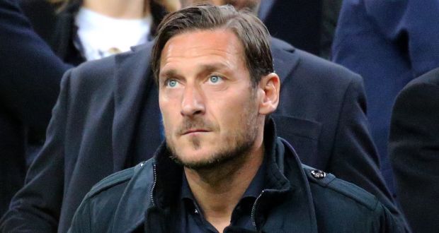 Former Roma captain Francesco Totti has urged fans to behave themselves ahead of the clash with Liverpool. Photograph:  Getty Images