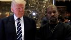 US president Donald Trump and musician Kanye West pose for media at Trump Tower in Manhattan, New York, in December 2016. Photograph: Andrew Kelly/Reuters