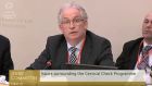 HSE director general Tony O’Brien at the  Oireachtas health committee. Image: Oireachtas TV screengrab