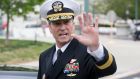  US navy rear admiral Ronny Jackson, Donald Trump’s nominee to be secretary of veteran affairs: will not return to job as his personal physician. Photograph: Michael Reynolds/EPA