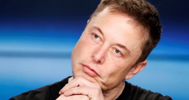  Tesla CEO Elon Musk at a  press conference in February: his firm currently has about €2.9 billion in cash available, but has debt with various maturity dates totalling €7.9 billion. Photograph:  Joe Skipper/Reuters