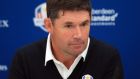 2018 European Ryder Cup vice captain Padraig Harrington during a press conference at Wentworth Golf Club, Surrey. Photograph: PA