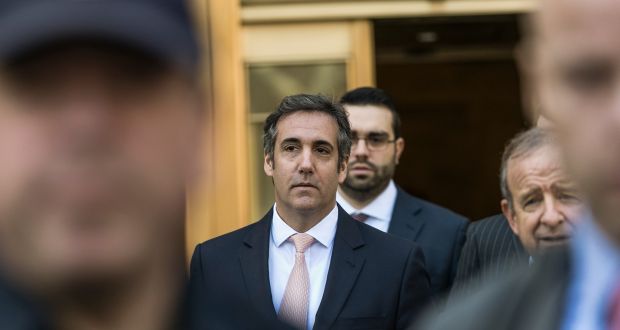 File image of Michael Cohen, US president Donald Trump’s personal lawyer, in New York. File photograph: Jeenah Moon/The New York Times