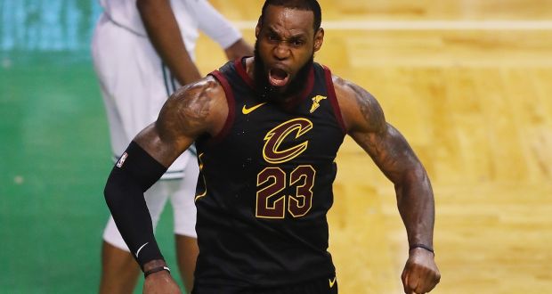 LeBron James during game seven of the 2018 NBA Eastern Conference finals at TD Garden in Boston, Massachusetts. Photograph: Getty Images