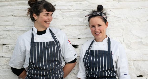 Brianna Turner (left) and Ashley Gribben who will be responsible for the food at the newly launched Pot Duggan’s  in Ennistymon, Co Clare. Photograph: Alison Derham