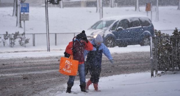 Storm Emma shut down Ireland for several days in March. Photograph: Alan Betson 