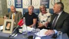 Lucia O’Farrell, mother of Shane O’Farrell (second from right),  appealing for an inquiry into the circumstances leading up to her son’s death.  Photograph: Mark Hilliard / The Irish Times 