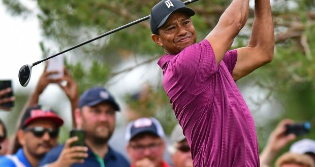 Tiger Woods on the 10th  during a  Pro-Am before the  Memorial  Tournament in Dublin, Ohio.  Photograph: AP Photo/David Dermer
