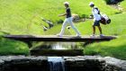 Rory McIlroy of Northern Ireland crosses a bridge to the 17th green during the third round of the Memorial Tournament Presented by Nationwide at Muirfield Village Golf Club in Dublin, Ohio. Photo: Sam Greenwood/Getty Images