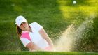 Olivia Mehaffey on day one of the 2018 Curtis Cup at Quaker Ridge in Scarsdale, New York. Photograph: Getty Images