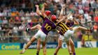 Kilkenny’s Enda Morrissey and Cillian Buckley in action against  Lee Chin and Rory O’Connor of Wexford during the  Leinster SHC round-robin  match at Nowlan Park. Photograph: James Crombie/Inpho