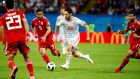 Isco will be key as Spain look to top Group B with victory over Morocco on Monday. Photograph: Diego Azubel/EPA