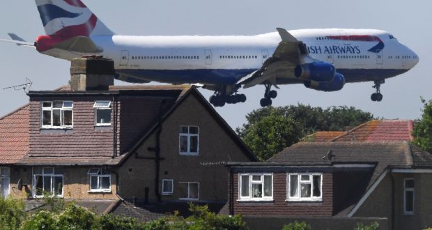 Final destination: A BA Boeing 747 comes in to land at Heathrow on Monday. Photograph: Toby Melville / Reuters