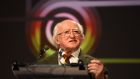 President Michael D Higgins. The details of how he will declare his hand are still uncertain. Photograph: Cyril Byrne