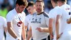 Kildare’s manager Cian O’Neill during the game against Mayo in Newbridge. Photograph: James Crombie/Inpho