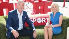 Graeme Souness and Sinéad Kissane pictured at a recent event to announce the rebrand of TV3 to Virgin Media. Photograph: Brian McEvoy
