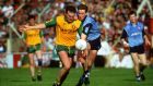 Anthony Molloy of Donegal is tackled by Dublin’s Paul Bealin  in  the 1992   All-Ireland  final. Photograph: Inpho