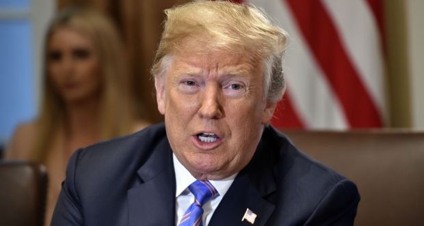 US president Donald Trump: reportedly told fellow G7 leaders last month Crimea was part of Russia “because everyone there speaks Russian”. Photograph: Nicholas Kamm/AFP/Getty Images
